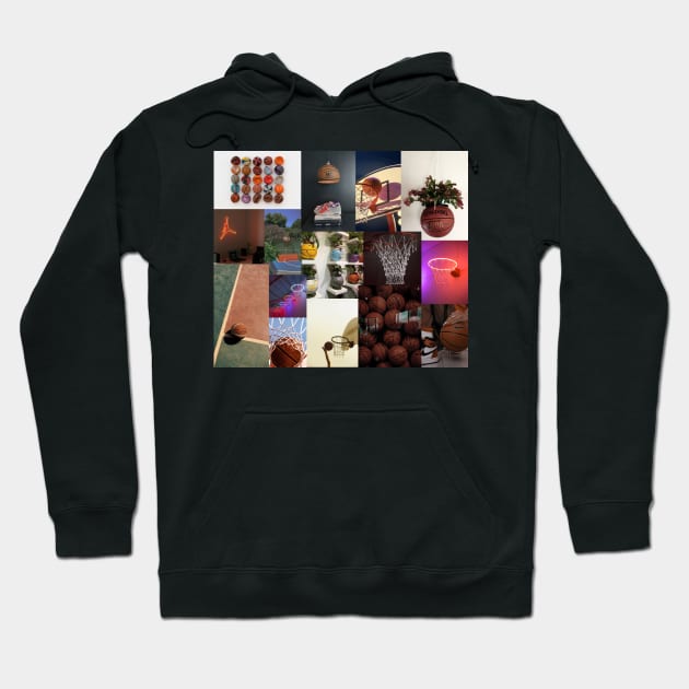 basketball aesthetic collage Hoodie by morgananjos